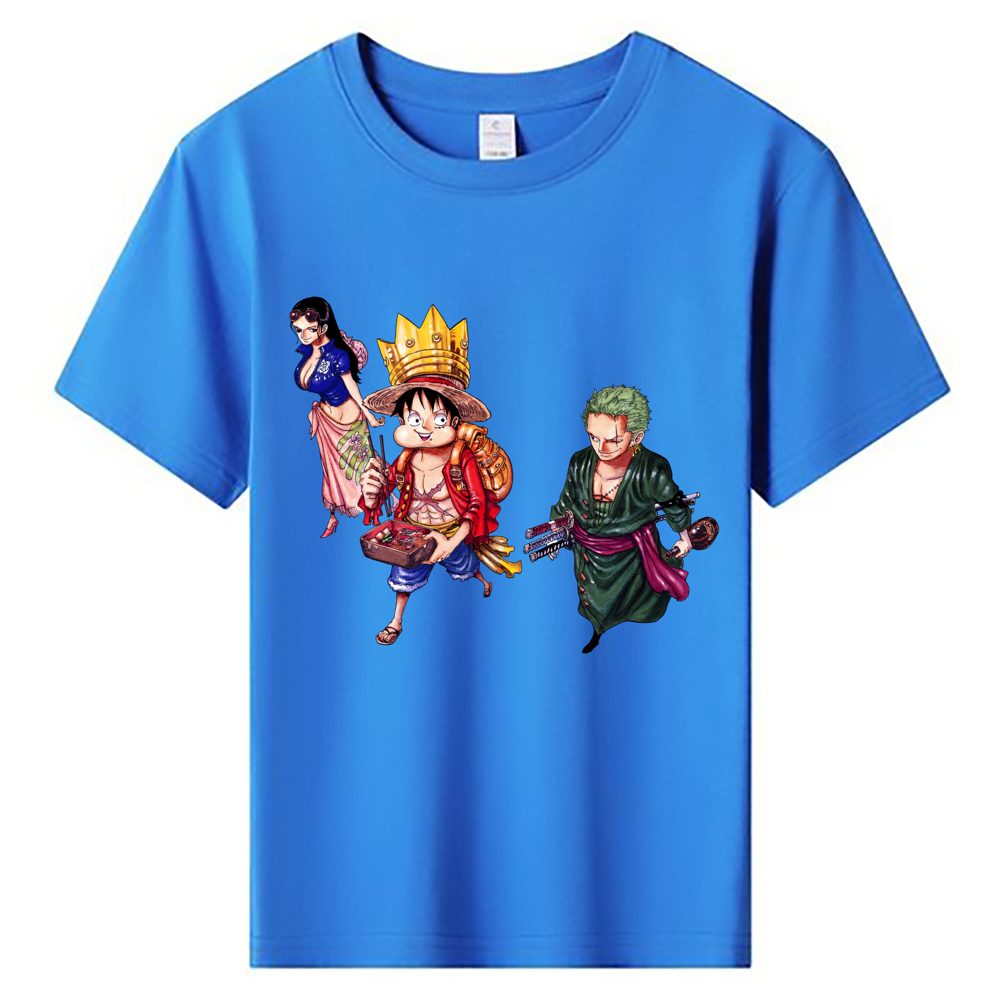 ワンピース モンキー・D・ルフィ ONE PIECE Monkey D. Luffy 綿100％キッズTシャツ（フロントプリント）